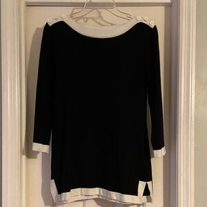 Cable & Gauge Black and White Sweater